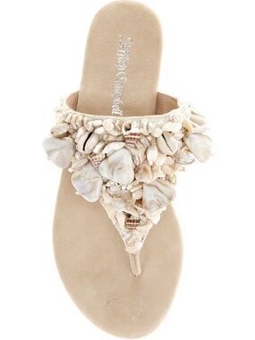 JEFFREY CAMPBELL ,Tidal Wave Shell Thong Sandals